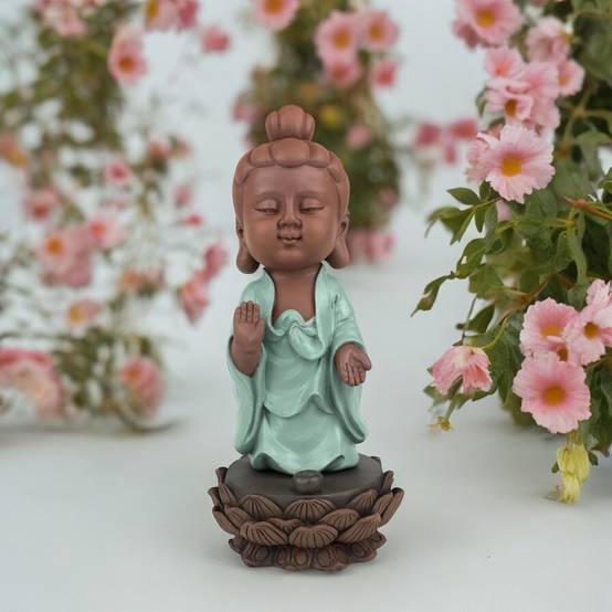 Zen Light - Statue Bouddha Porte-Encens Dipamkara - Bouddha Mytique-Fabrication Artisanale -Déco FengShui-Idée Cadeau-H25cm–Zen'Light - Image 1