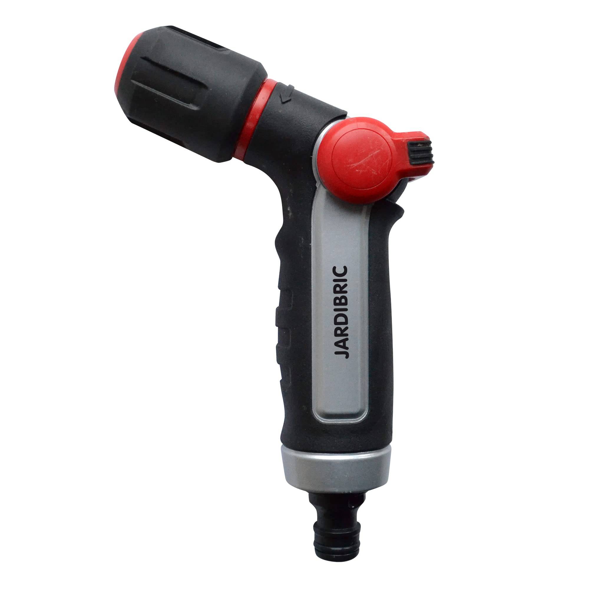 Jardibric - Jardibric - Pistolet Arrosage Métal Gainé Jet Réglable - Lance Arrosage Jardin avec Poignée Ergonomique pour Nettoyage Extérieur - Image 1