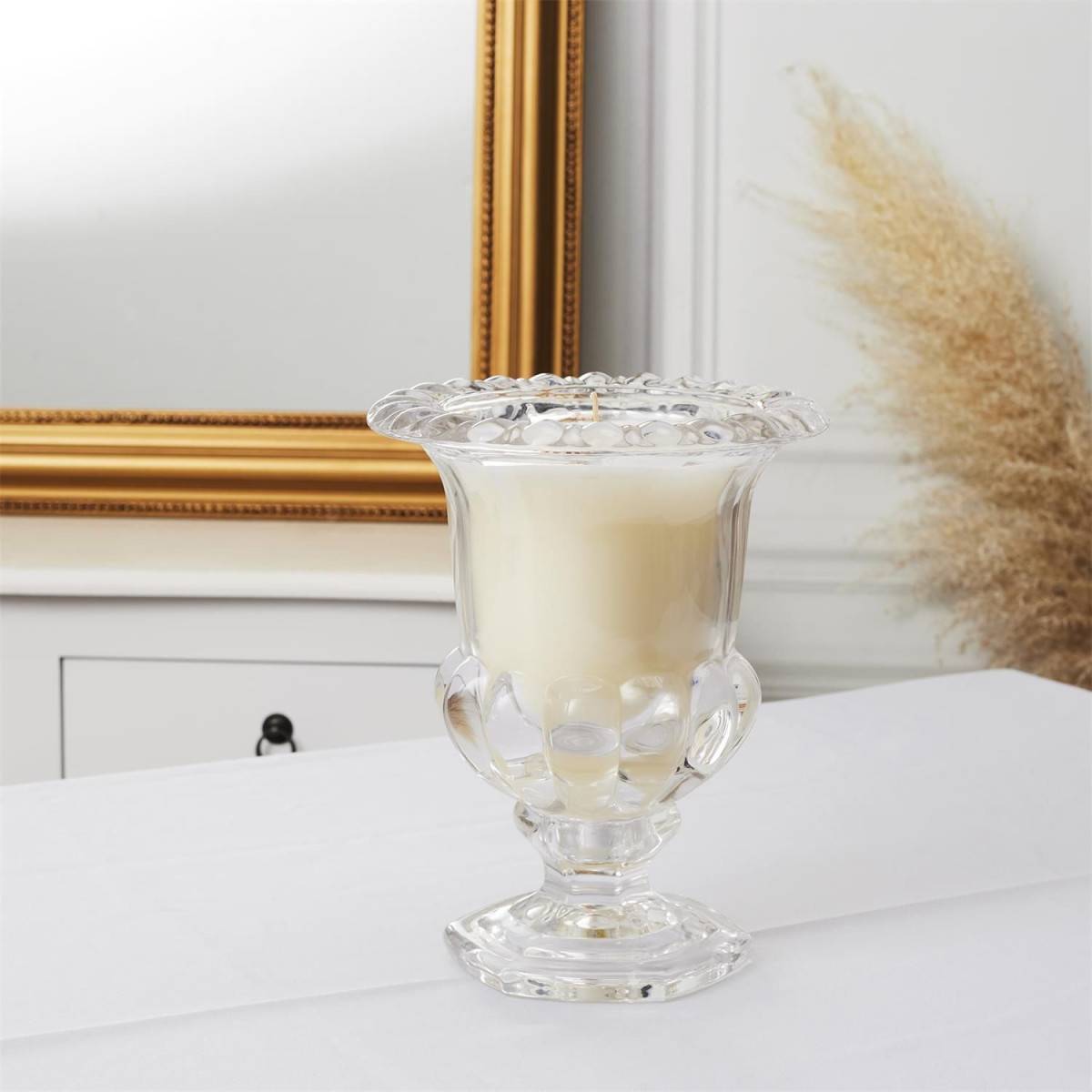 The Home Deco Factory - Bougie Parfumée Déco "Vase Médicis" 800g Pivoine - Image 2