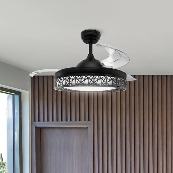 Ventilateur de plafond avec lumière LED 76W Ø107cm 3 Pales rétractables 6 vitesses Télécommande Minuterie Eté/Hiver Jocca - Image 6