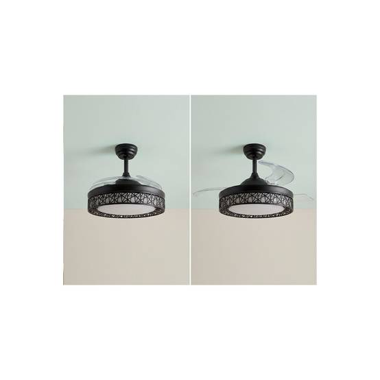 Ventilateur de plafond avec lumière LED 76W Ø107cm 3 Pales rétractables 6 vitesses Télécommande Minuterie Eté/Hiver Jocca - Image 5