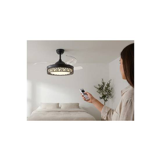 Ventilateur de plafond avec lumière LED 76W Ø107cm 3 Pales rétractables 6 vitesses Télécommande Minuterie Eté/Hiver Jocca - Image 7
