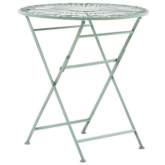 Table ronde, 2 Personnes Métal Vert clair TRENTO - Beliani - Image 1
