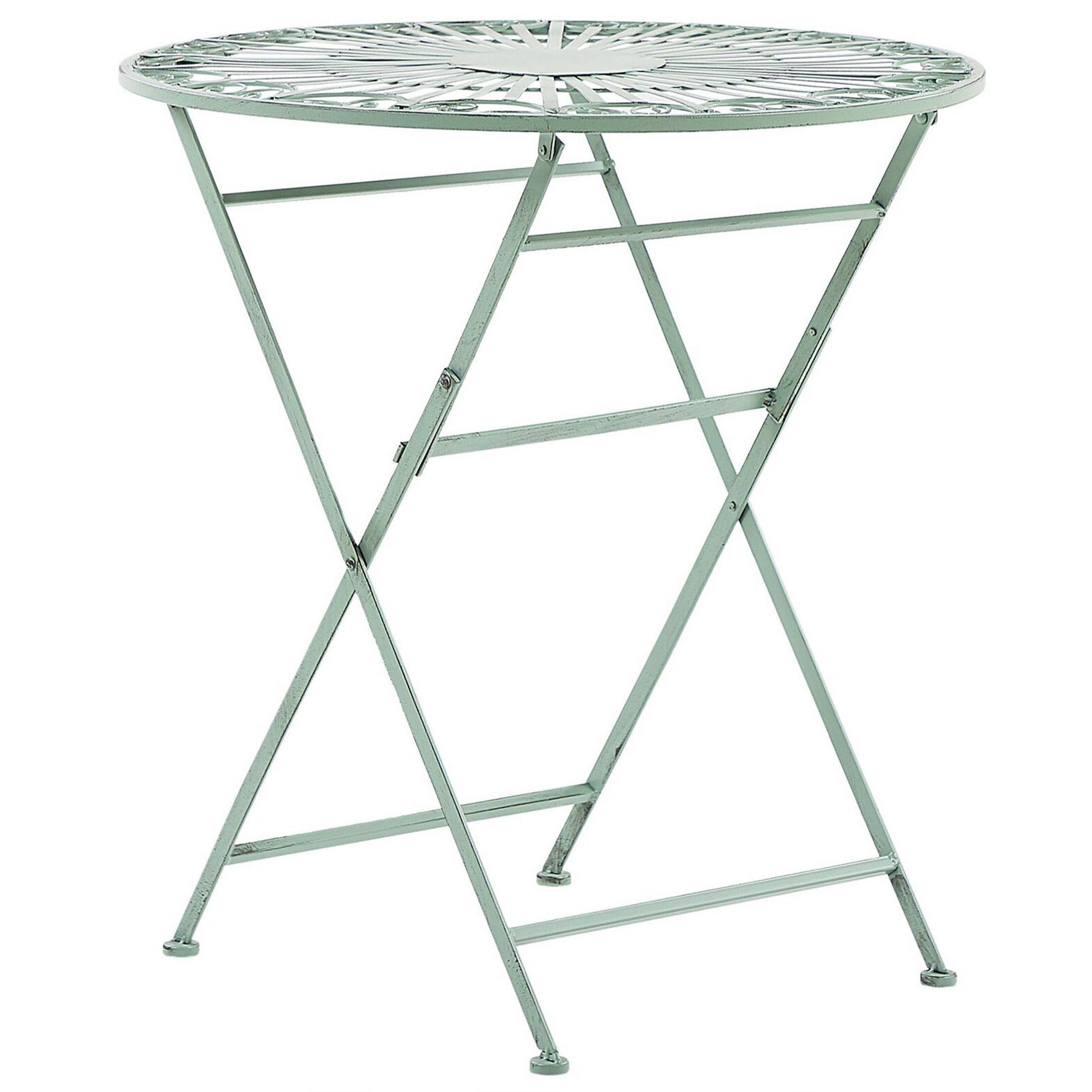 Table ronde, 2 Personnes Métal Vert clair TRENTO - Beliani - Image 1