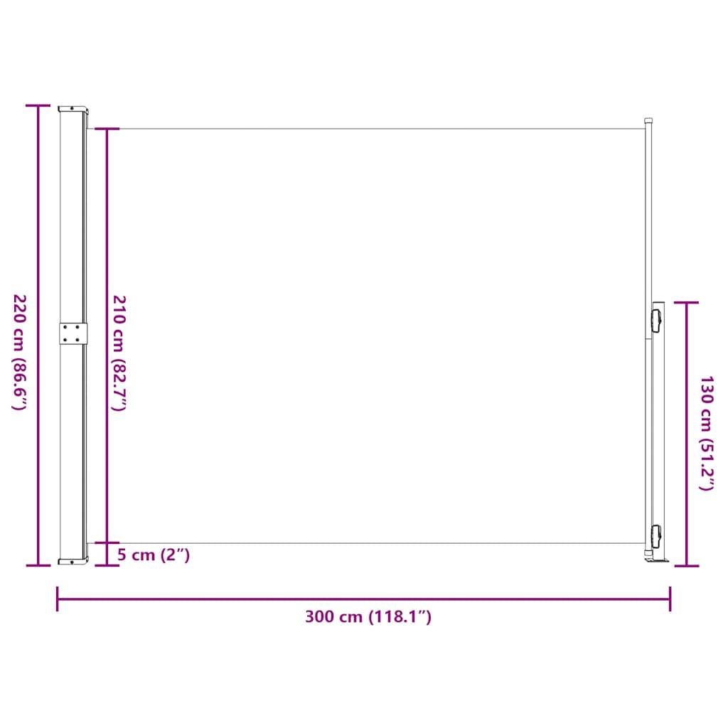 Store latéral rétractable polyester gris 220 x 300 cm - PANGIVO - Image 9