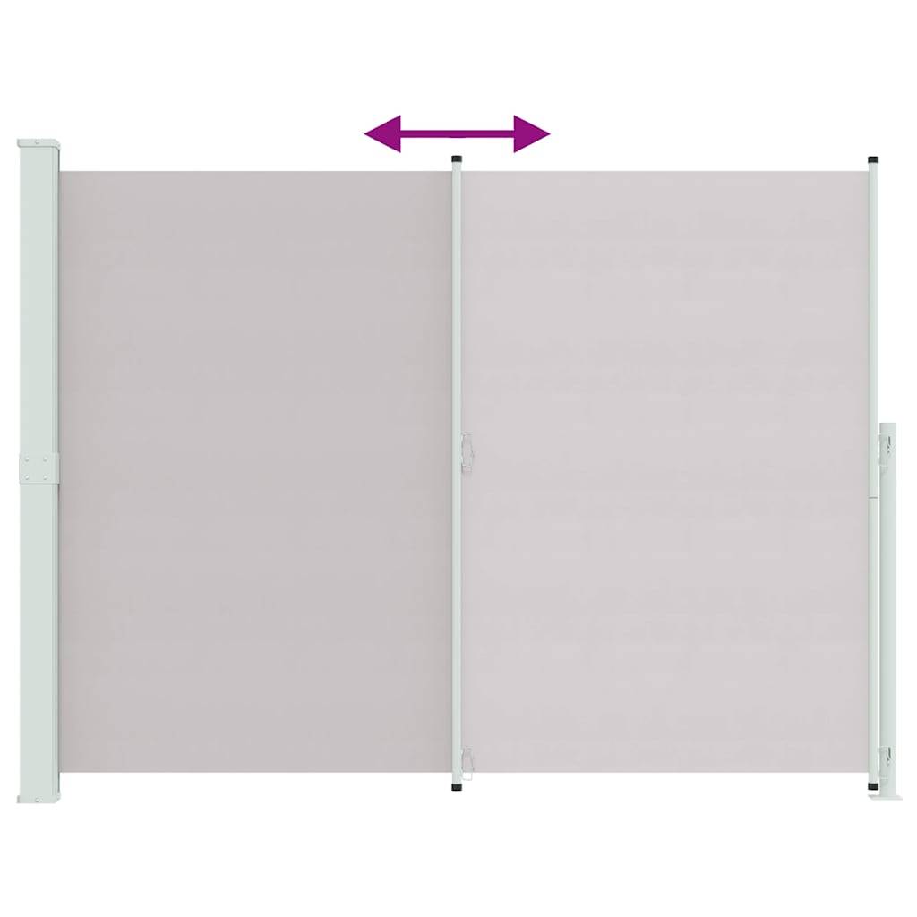 Store latéral rétractable polyester gris 220 x 300 cm - PANGIVO - Image 7
