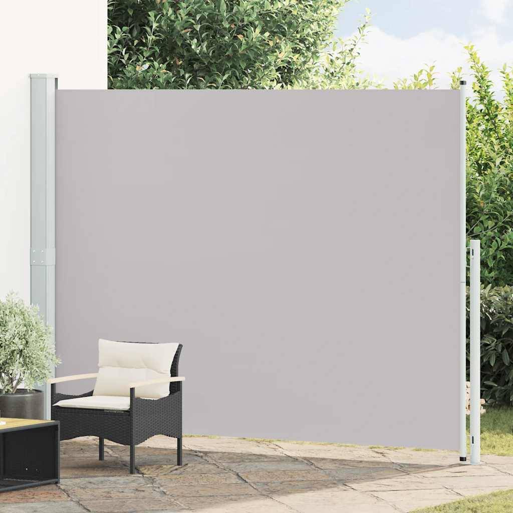 Store latéral rétractable polyester gris 220 x 300 cm - PANGIVO - Image 1