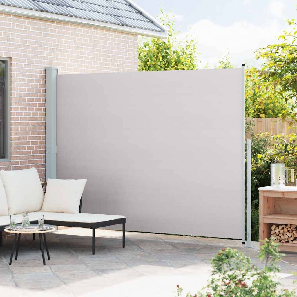 Store latéral rétractable polyester gris 220 x 300 cm - PANGIVO - Image 3