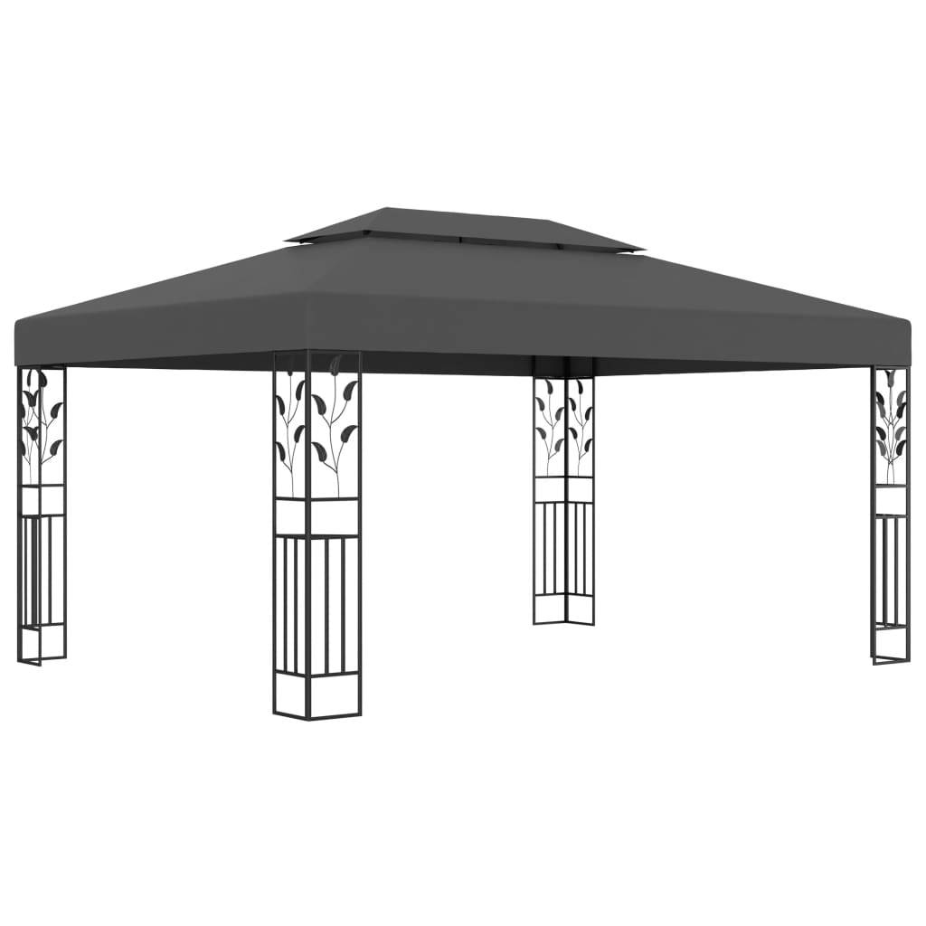 Vidaxl - Tonnelle avec double toit 3x4 m Anthracite 12 m² vidaXL 48031 - Image 1