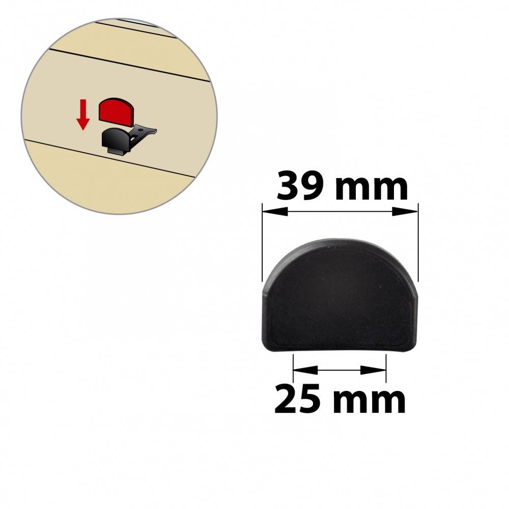 Afbat - Lot de 2 protecteurs de butée plastique plastifié, H.35 x L.40 x P.6 mm - Image 2