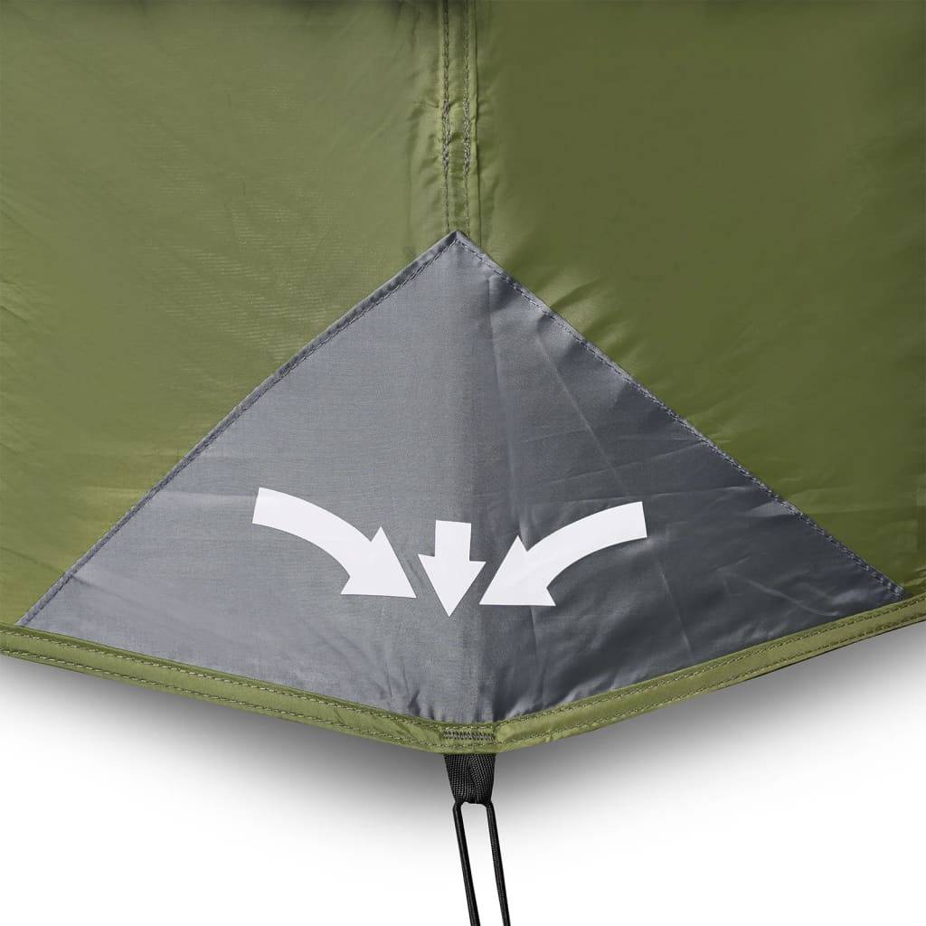 Tente Familiale Instantanée 6 Personnes avec Éclairage LED Imperméable pour Vacances Camping Vert – ComfortXL Outdoor Living - Image 6