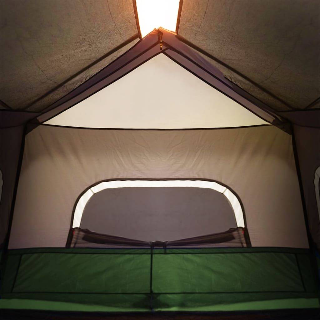 Tente Familiale Instantanée 6 Personnes avec Éclairage LED Imperméable pour Vacances Camping Vert – ComfortXL Outdoor Living - Image 10