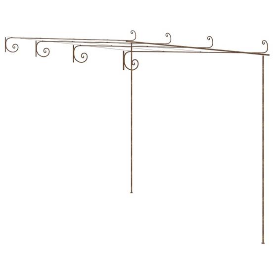 Pergola - Tonnelle de jardin Marron antique 4x3x2,5 m Fer - Image 1