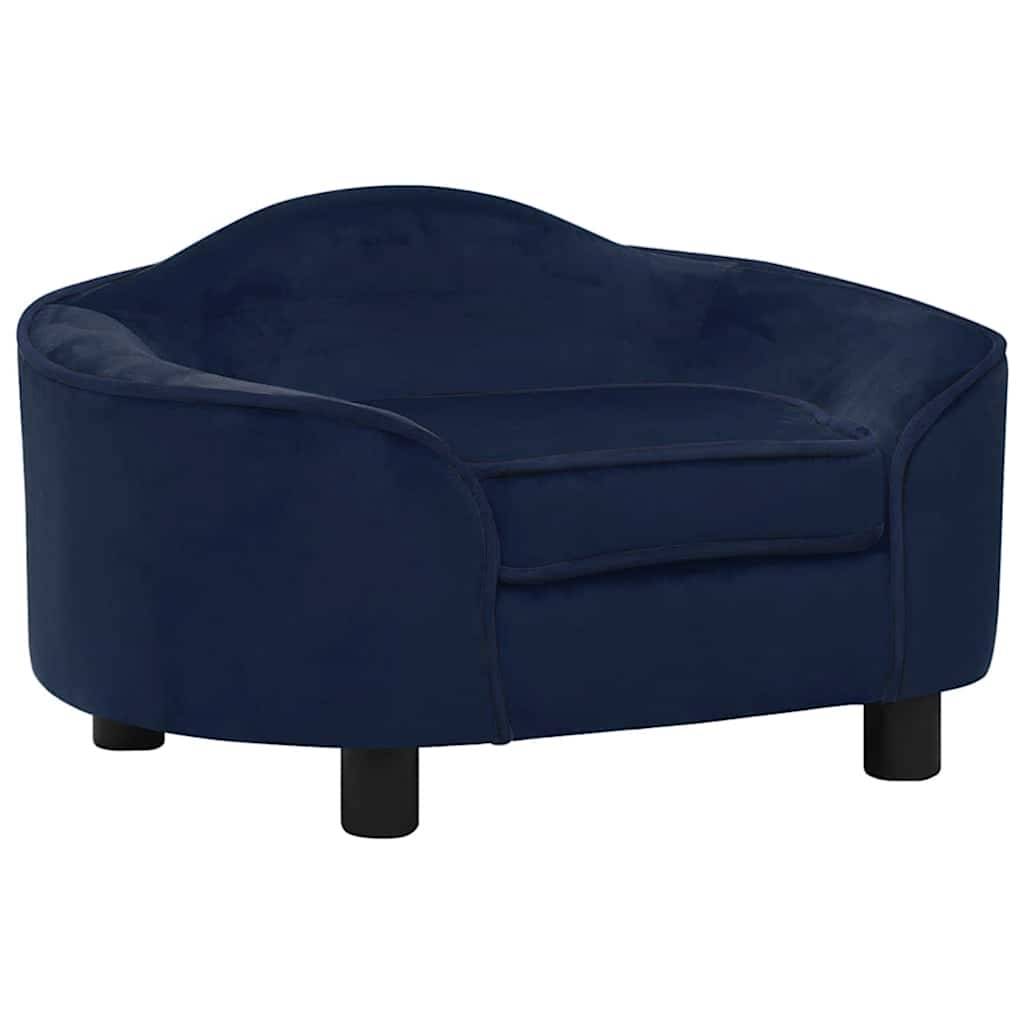 ComfortXL - Canapé Chien Peluche Douce Cadre Bois pour Repos et Sieste Bleu 67x47 cm – ComfortXL Pet Living - Image 1