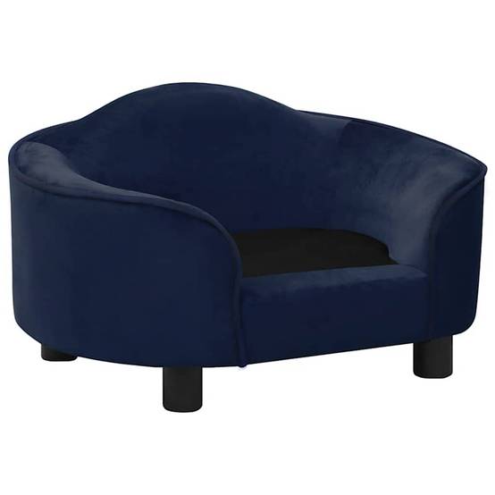 ComfortXL - Canapé Chien Peluche Douce Cadre Bois pour Repos et Sieste Bleu 67x47 cm – ComfortXL Pet Living - Image 3