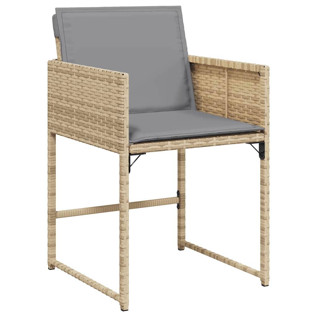 ComfortXL - Salon de Jardin Encastrable 10 Personnes, Résine Tressée, Table Verre, 6 Chaises et 4 Poufs, Coussins Gris Clair – ComfortXL Outdoor Living - Image 6
