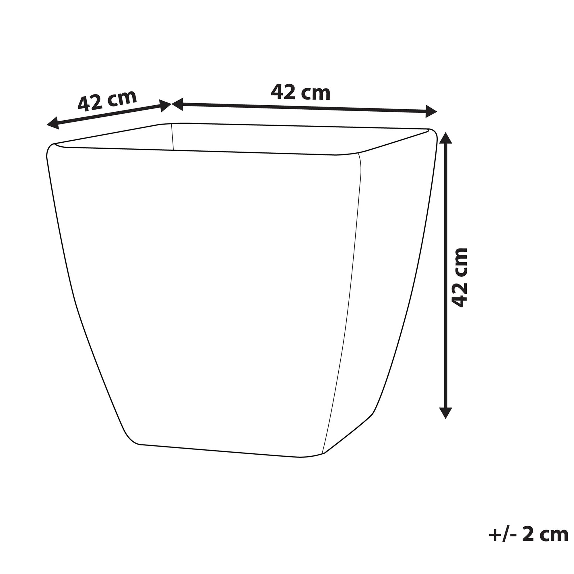Beliani - Cache-pot d'extérieur Fibre d'argile Gris foncé ZELI - Beliani - Imagen 2