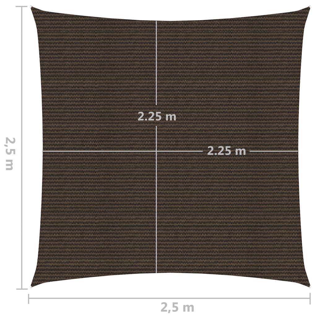 Helloshop26 - Voile toile d'ombrage parasol 160 g/m² PEHD 2,5 x 2,5 m marron - Imagen 6