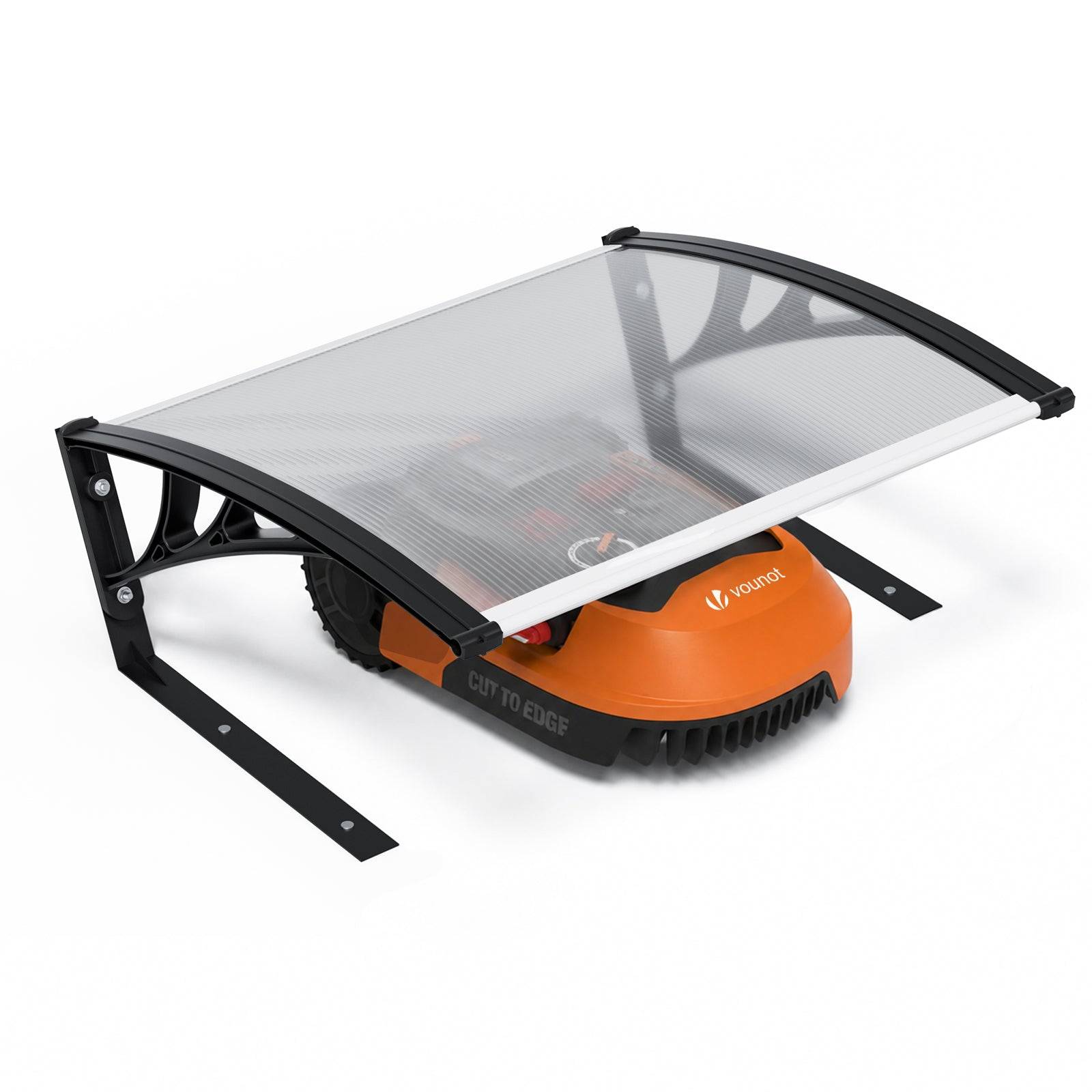 Vounot - Garage de tondeuse robot 82x80x46cm - Abri pour robot avec pied en métal - Transparent - VOUNOT®