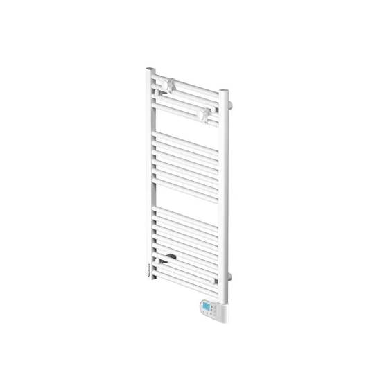 Radiateur sèche-serviettes - FLO BAIN II - fluide - 500W - 50x102,2x12,2 cm - programmable - 2 patères incluses - blanc - Image 1