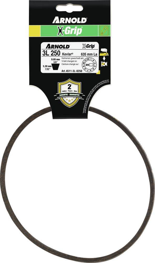 Arnold - Courroie trapézoïdale X-Grip de type 3L-0250 Arnold - Imagen 1
