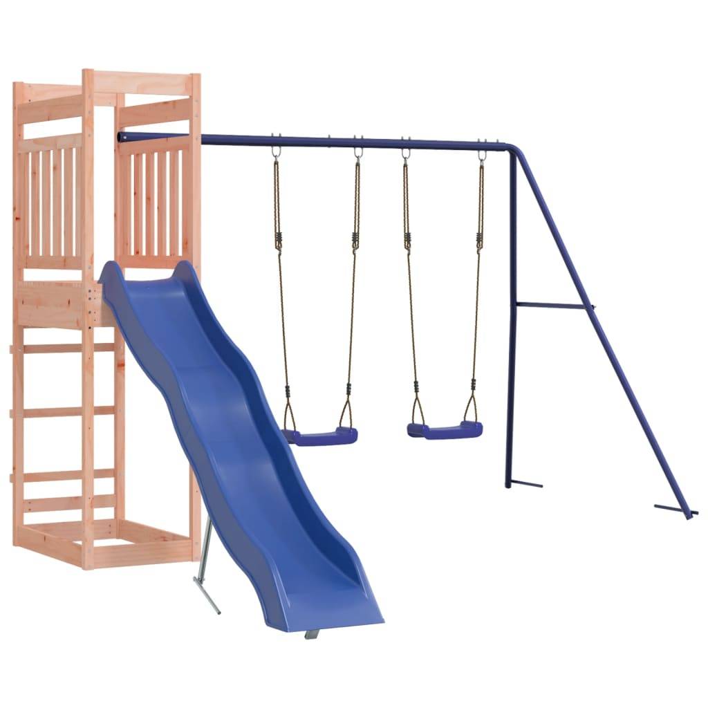 Helloshop26 - Aire de jeux d'extérieur balançoires toboggan portiques robuste jeux jardin 314 x 349 x 207 cm bois massif de douglas - Imagen 3