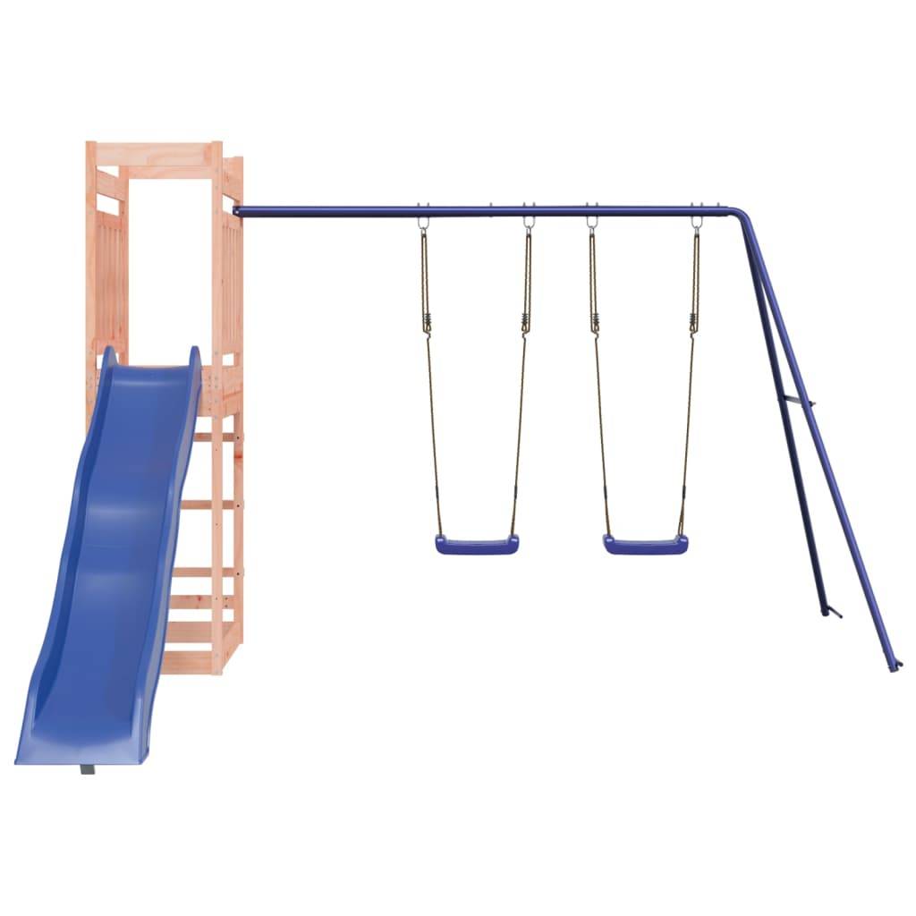 Helloshop26 - Aire de jeux d'extérieur balançoires toboggan portiques robuste jeux jardin 314 x 349 x 207 cm bois massif de douglas - Imagen 2