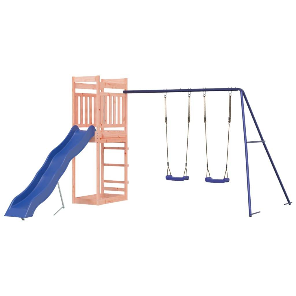 Helloshop26 - Aire de jeux d'extérieur balançoires toboggan portiques robuste jeux jardin 314 x 349 x 207 cm bois massif de douglas - Imagen 1