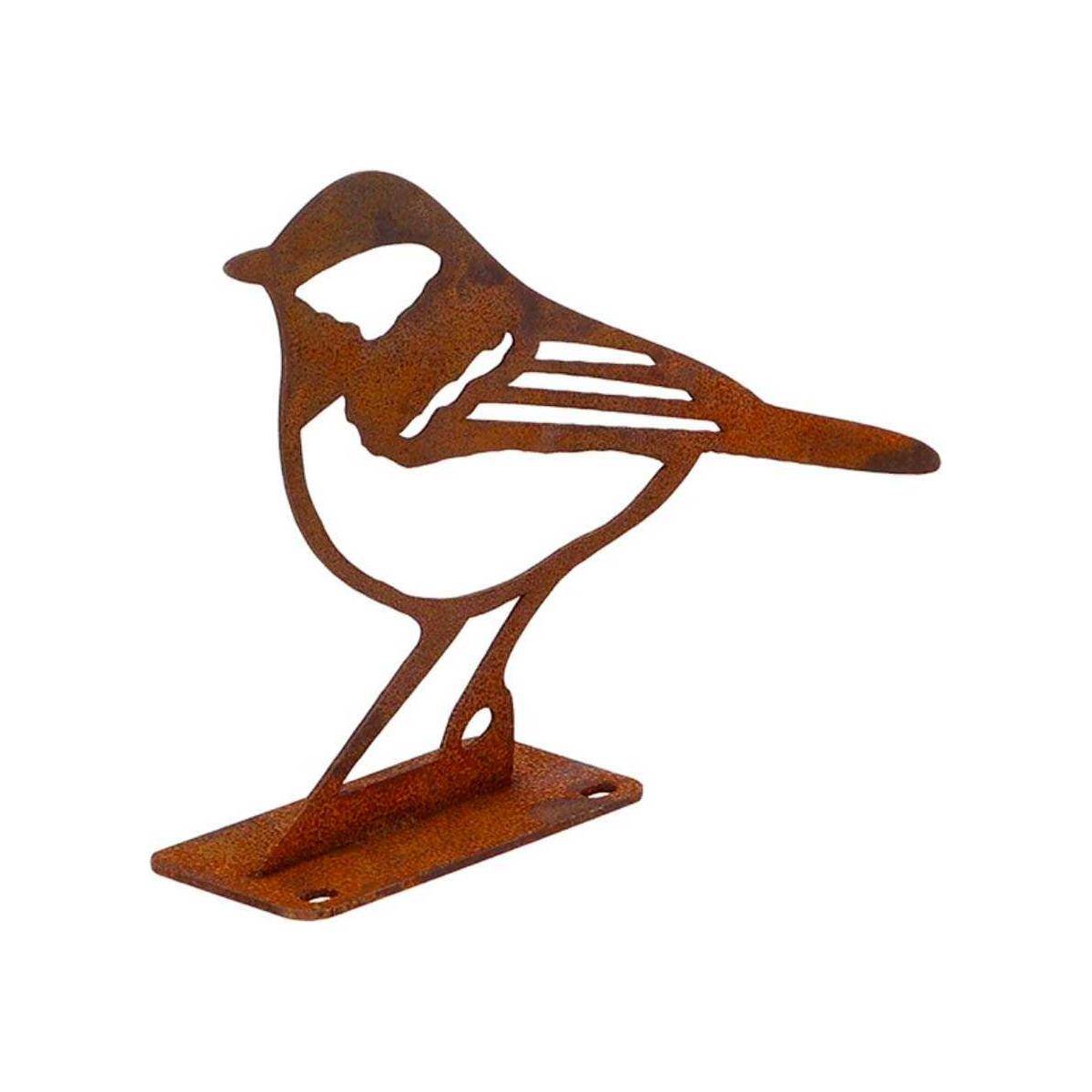 Esschert Design - Animal en acier effet rouillé à poser Mésange - Image 1