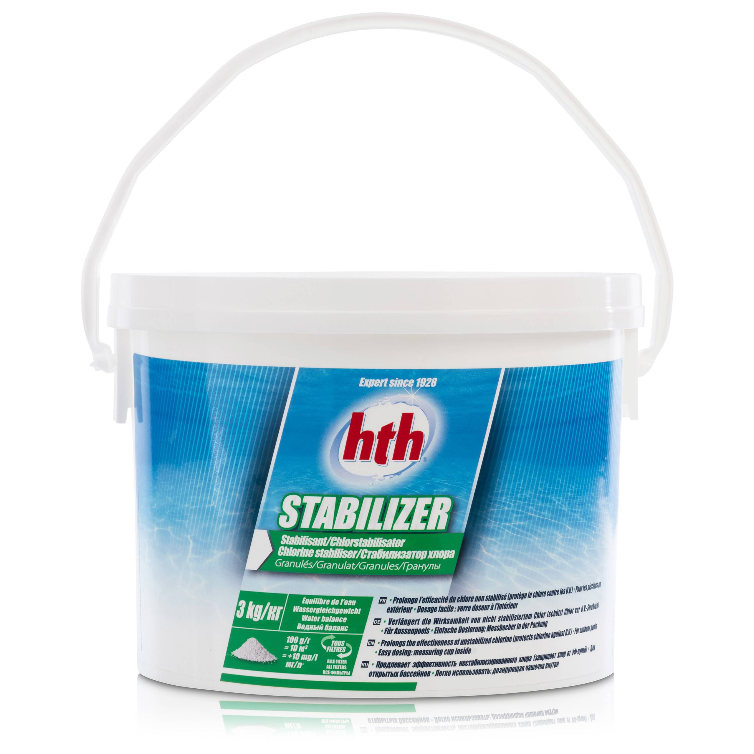 Stabilisant chlore hth® STABILIZER granulés - 3 kg - 3 kg - Imagen 3