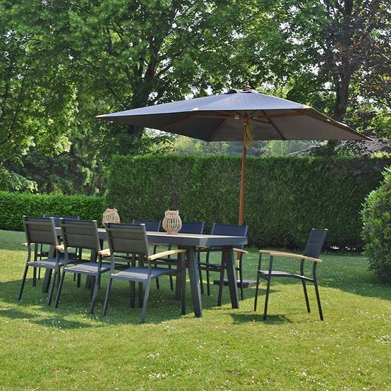 Parasol droit gris 3x3 m Pegasia - Gecko Jardin - Imagen 4