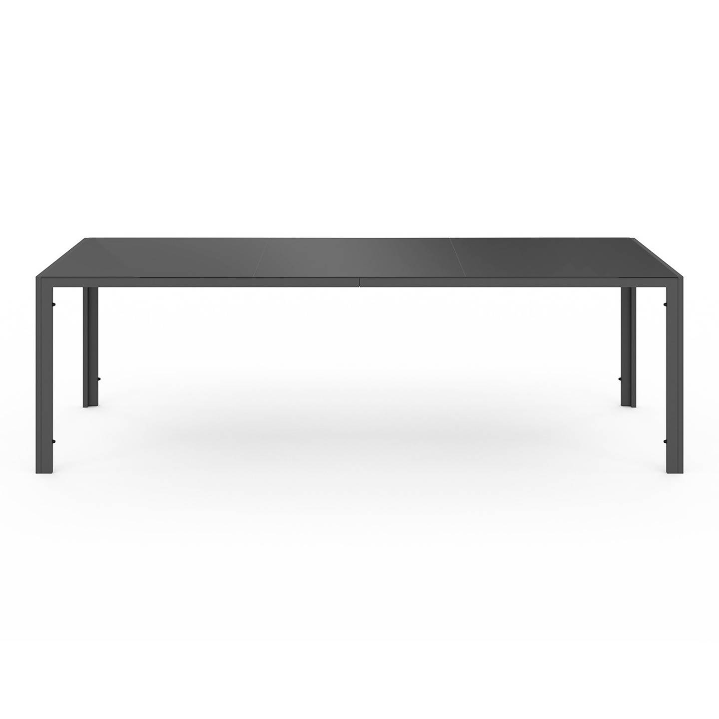 Salon de jardin MADRID table 240 CM et 10 chaises empilables gris anthracite - Image 3