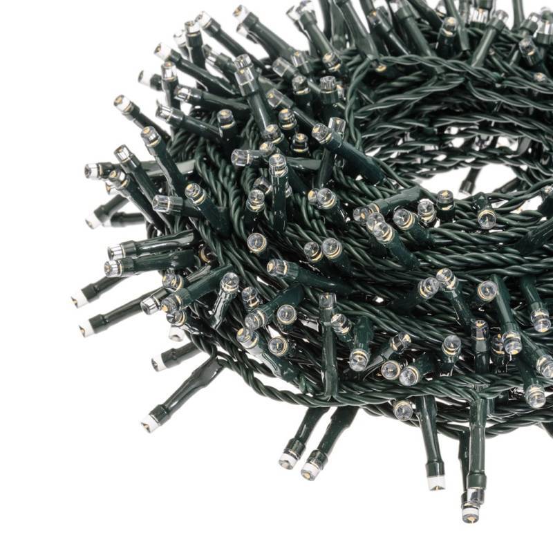 Lotti - Guirlande multicolore 20M 500 LED câble vert 8 modes mémoire 31V IP44 Lotti - Imagen 9