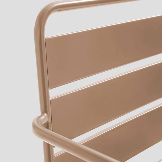 Oviala - Fauteuil de jardin bas en métal taupe Palavas - Oviala - Image 6