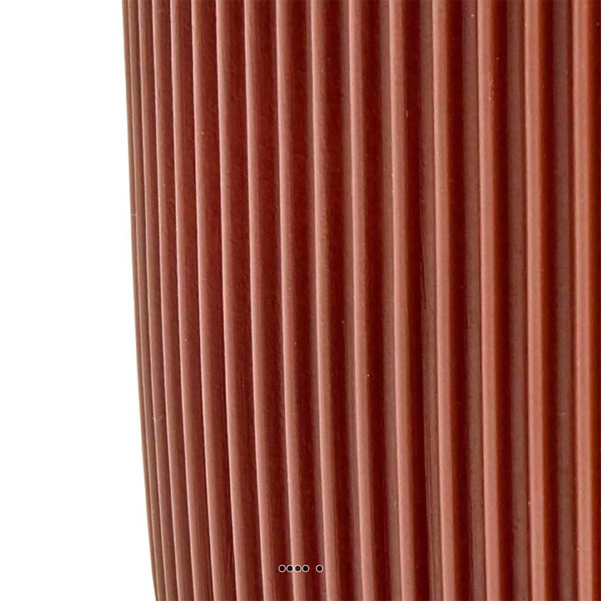 Artificielles - Pot Groove plastique forme eggpot H 21 x D 23cm Rouge - dimhaut: H 21 cm - couleur: Rouge - Imagen 2