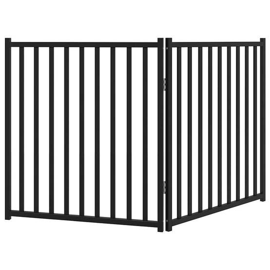 Barrière de sécurité haute 90cm pliable en bois pour chien 160cm Noir – ComfortXL Outdoor Living - Image 5