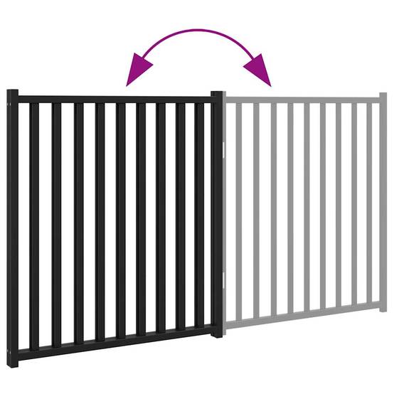 Barrière de sécurité haute 90cm pliable en bois pour chien 160cm Noir – ComfortXL Outdoor Living - Image 6