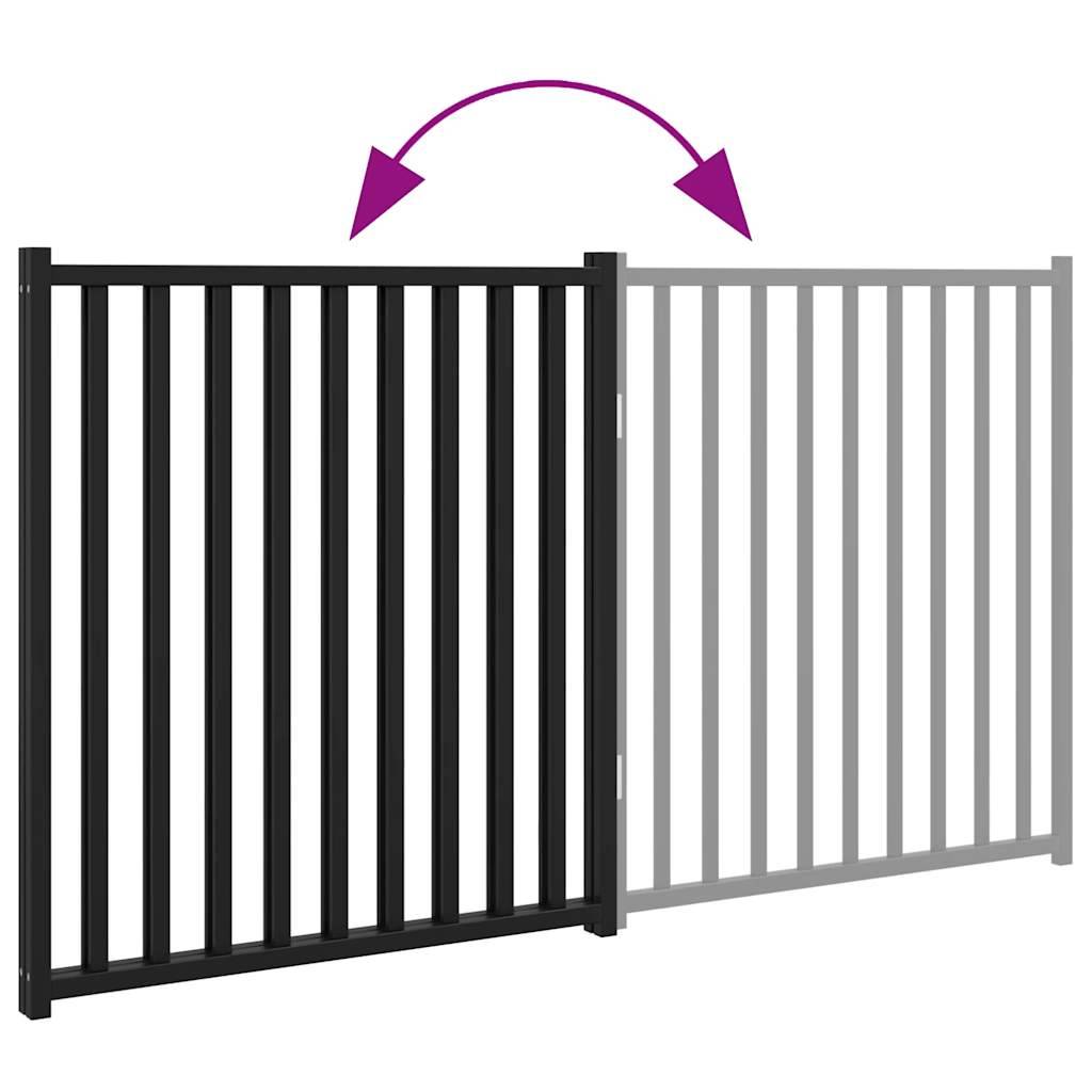 Barrière de sécurité haute 90cm pliable en bois pour chien 160cm Noir – ComfortXL Outdoor Living - Image 6