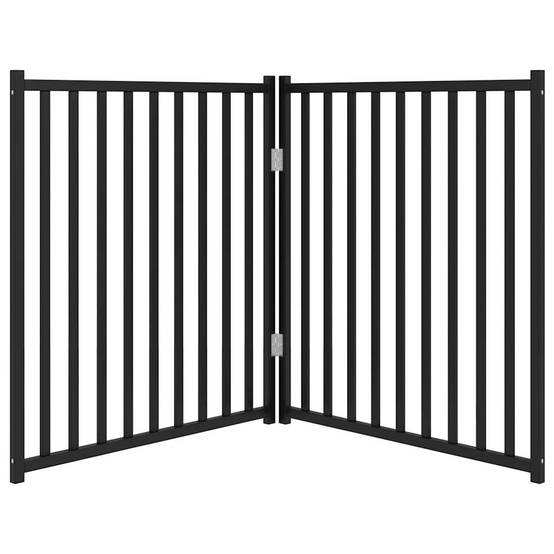 Barrière de sécurité haute 90cm pliable en bois pour chien 160cm Noir – ComfortXL Outdoor Living - Image 4