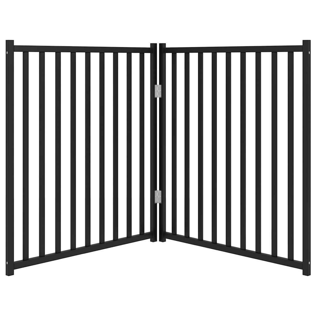 Barrière de sécurité haute 90cm pliable en bois pour chien 160cm Noir – ComfortXL Outdoor Living - Image 4
