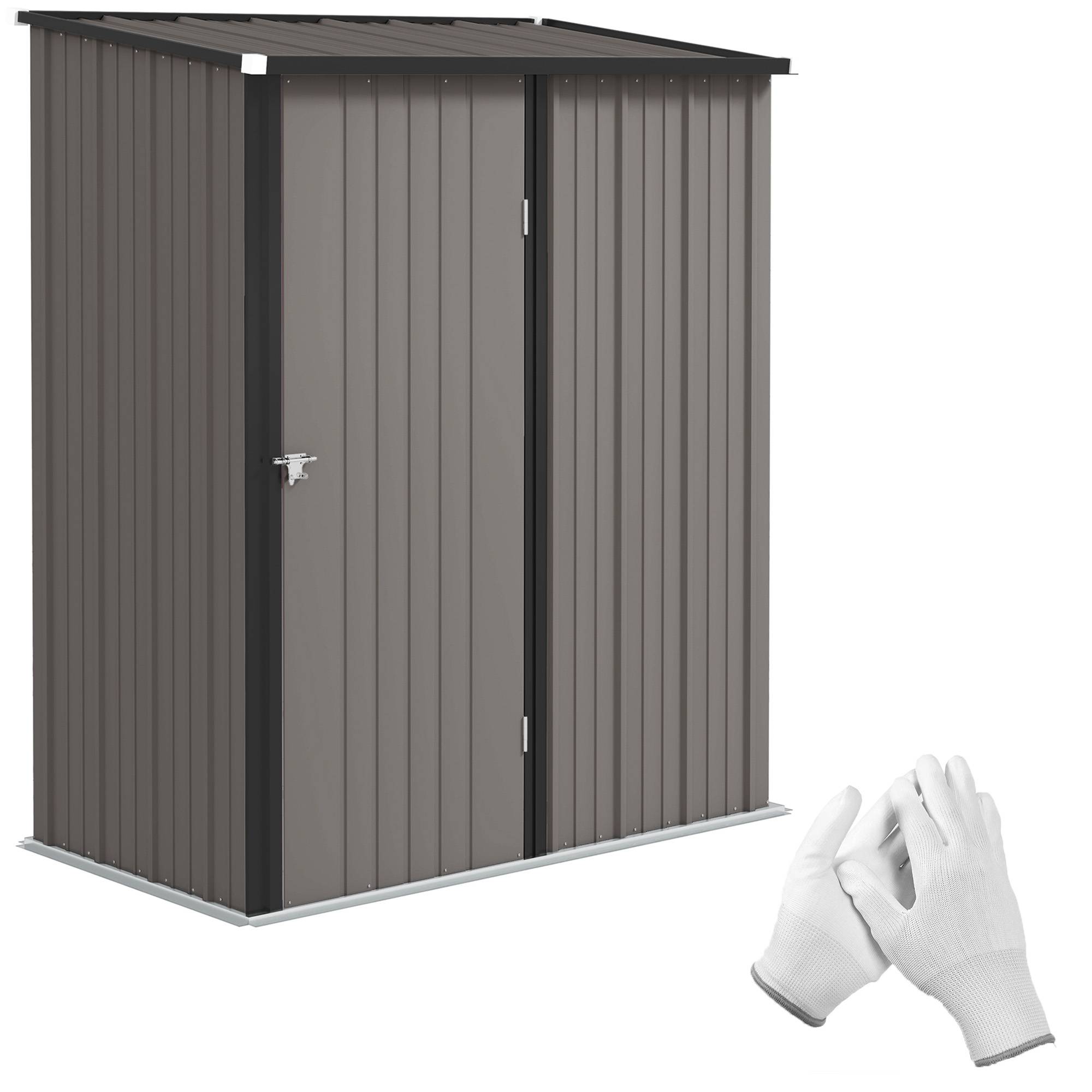 ComfortXL - Abri de jardin acier galvanisé 161,5 x 94,5 x 196 cm noir porte verrouillable - ComfortXL Outdoor Living - Image 1