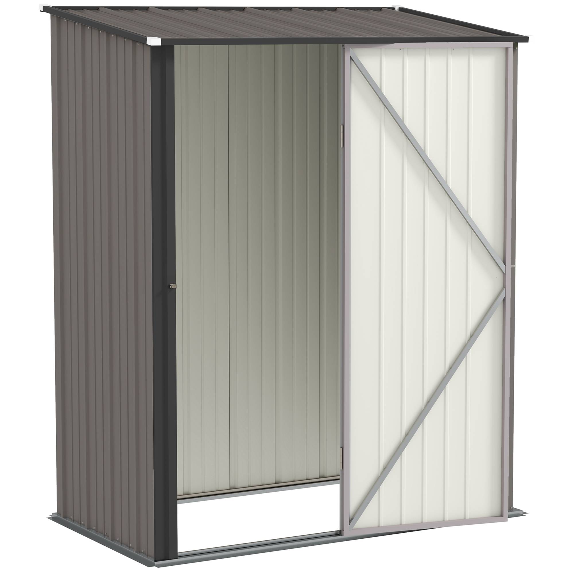 ComfortXL - Abri de jardin acier galvanisé 161,5 x 94,5 x 196 cm noir porte verrouillable - ComfortXL Outdoor Living - Image 2
