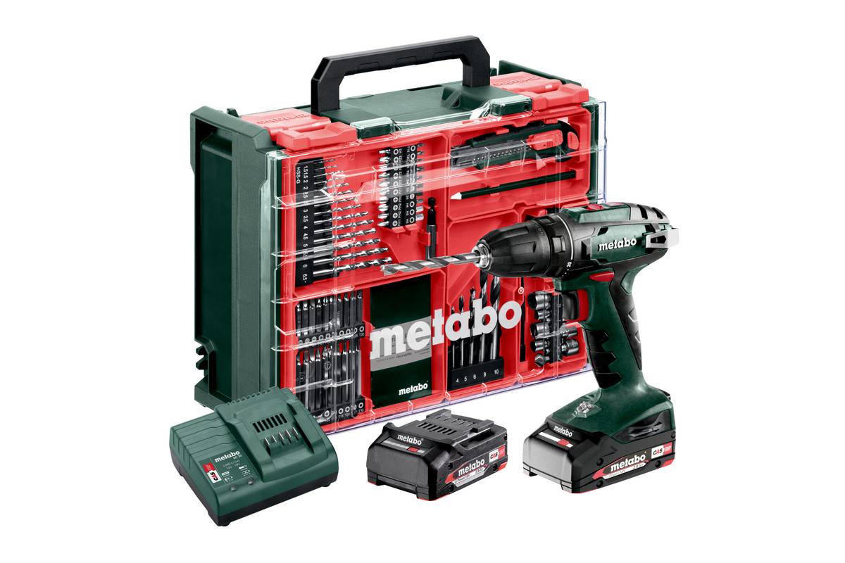 Metabo - Perceuse-visseuse sans fil 18V BS18 - METABO - avec 2 batteries 18V 2,0 Ah - chargeur et coffret d'accessoires - 602207710 - Image 1