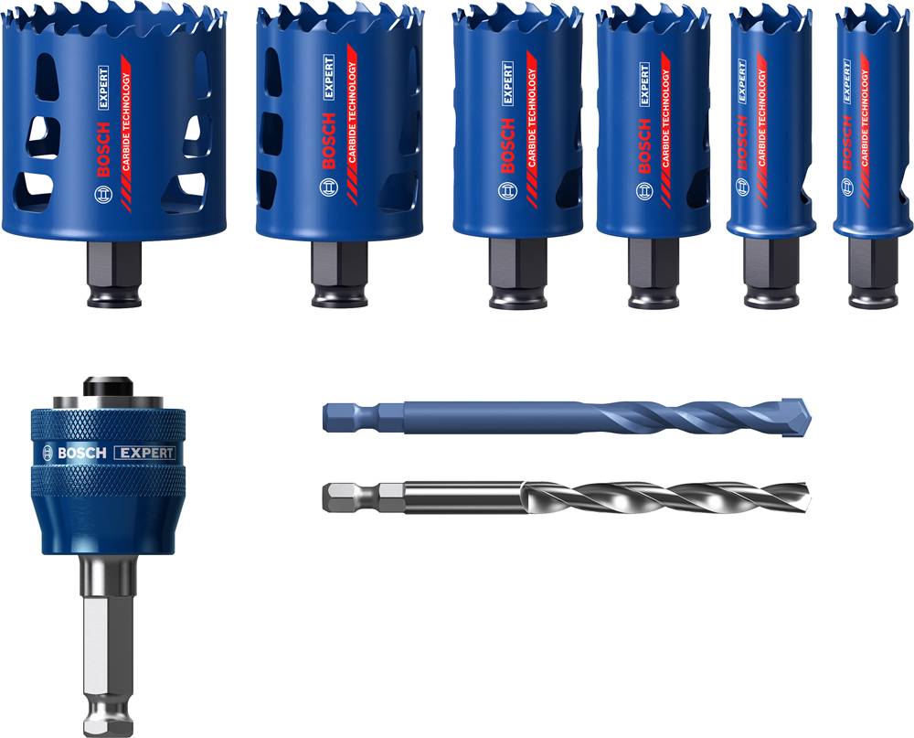 Bosch - Coffret scies-trépans tough Material 9 pièces de diamètre 22/25/35/40/51/68mm - BOSCH EXPERT - 2608900446 - Imagen 1