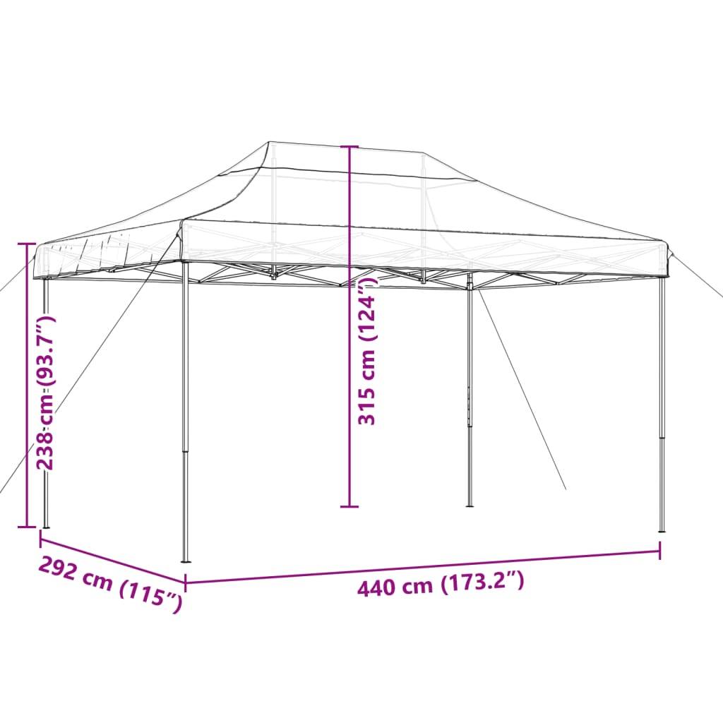 Tente Pliante 4.5x3 m Acier pour Marché et Réception Barnum Robuste Marron – ComfortXL Outdoor Living - Image 9