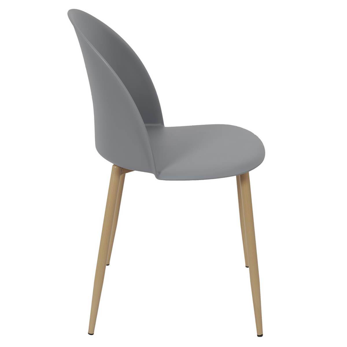 ALTOBUY - Lot de 2 Chaises Scandinaves Grises - MADDY - Image 4