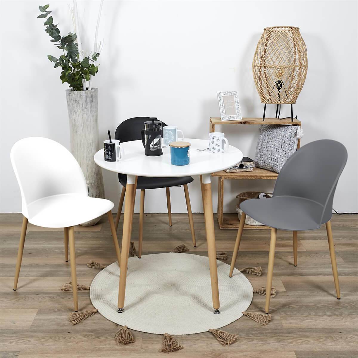 ALTOBUY - Lot de 2 Chaises Scandinaves Grises - MADDY - Image 2