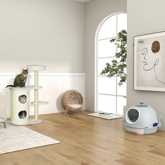 PANGIVO - Niche pour chat rotin synthétique naturel 52 x 52 x 58 cm - PANGIVO - Image 10