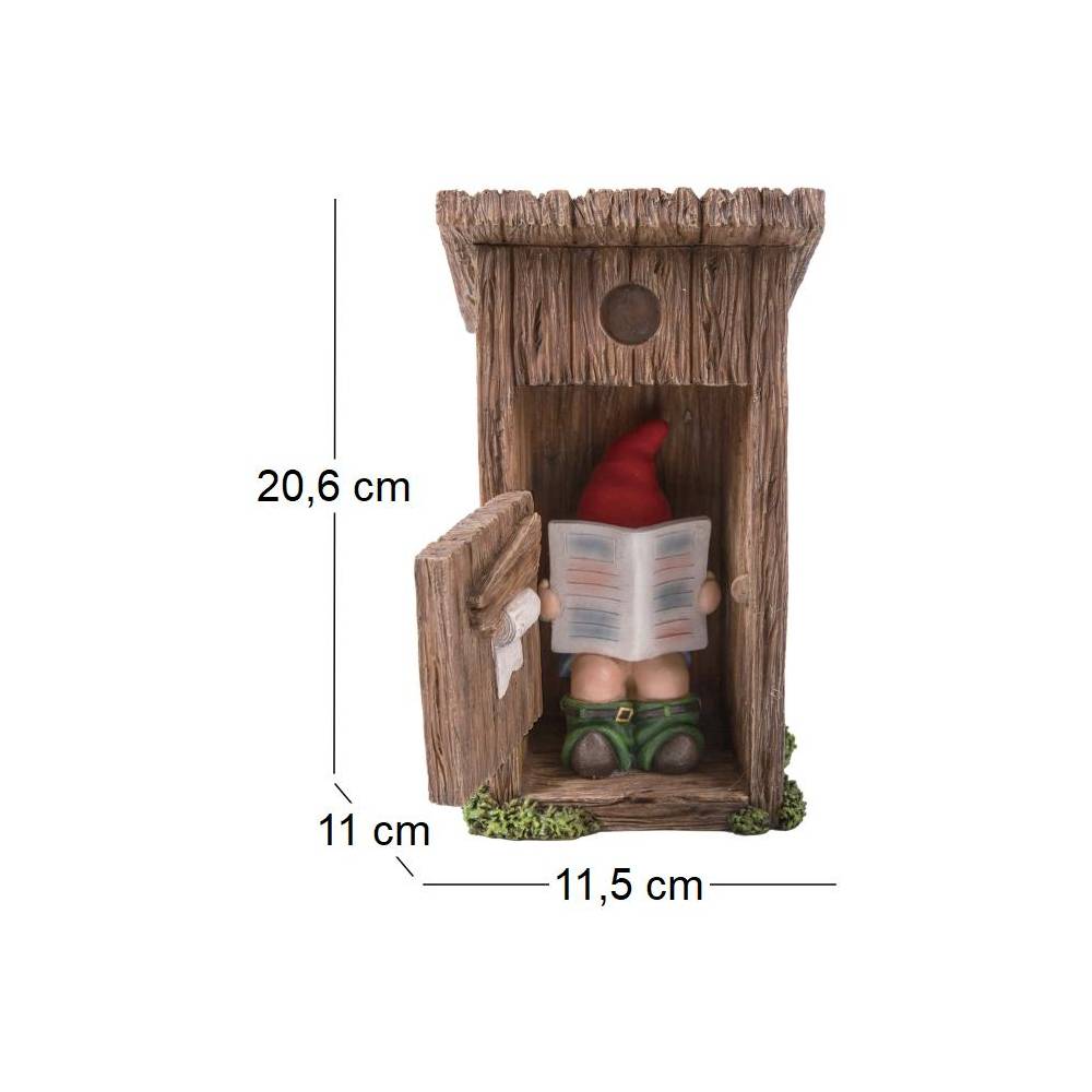 Vivid Arts - Nain de jardin dans cabanon en résine 20 cm Vivid Arts - Imagen 3