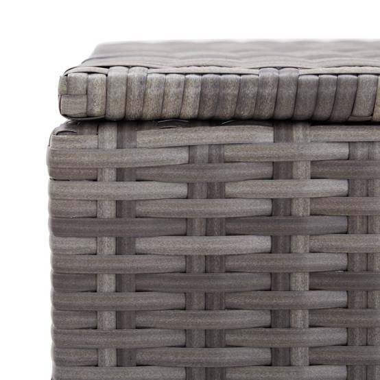 Coffre de rangement - Boîte de rangement extérieure - Coffre de jardin résine tressée 100x50x50 cm gris - Image 6
